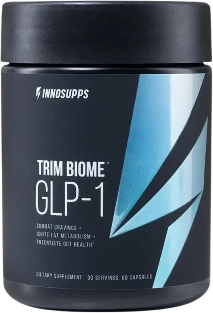 InnoSupps Trim BiomeTM GLP-1 | Gut Health + Metabolic Support* | Prebiyotik + Probiyotik + Postbiyotik | Akkermansia + Berberine | 60 Capsules. 30 Hizmet