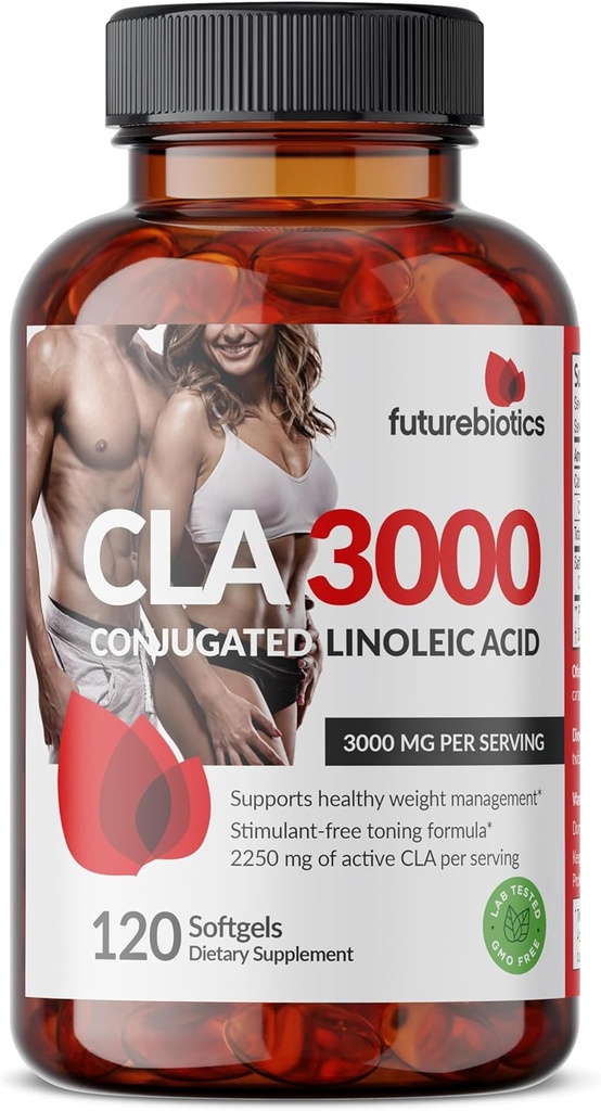 Futurebiotics CLA 3000 Επιπλέον υψηλή ισχύς - Μη στειρωτικό Λινελαϊκό οξύ, μη ΓΤΟ, 120 Softgels