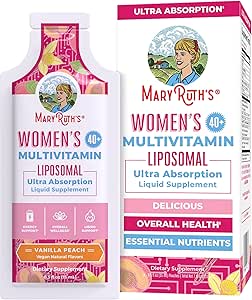 MaryRuth Organics Multivitamin for Women 40 | Womens Multivitamin Liposomal | Immune Support Supplement | Enerji Supplements & Sleep Aid | Medeniyetli Çokvitamin | Vegan | Sugar Free | 14 Hizmet
