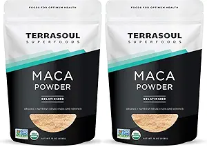 Terrasoul Superfoods Organik Gelatinized Maca Toz, 2 Lbs - Premium Quality | Önerilen Kullanım: Destekler Stamina & Enerji | Easy Digestion için Geliştirilmiş