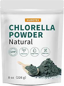 Chlorella Toz Doğal 16 oz ile - Chlorophyll Toz, Immune System & Liver Function, Keep Youth, Vegan, Rich in Vegan protein ve Vitaminler.
