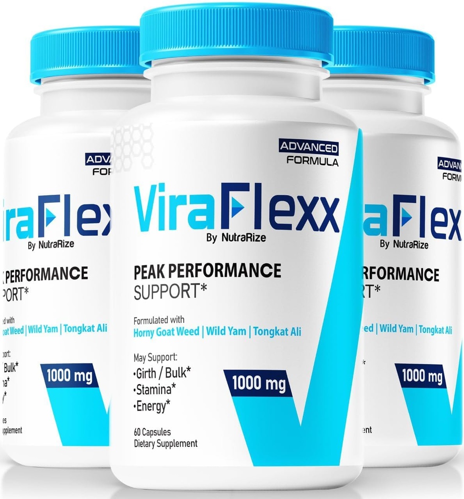 NutraRize (3 πακέτο ViraFlexx για άνδρες, Pro κάψουλες, Ανδρική υποστήριξη απόδοσης 500mg, Όλα τα φυσικά συμπλήρωμα διατροφής για την υποστήριξη της συνολικής υγείας, Vira Flexx Κριτικές (180 κάψουλες)