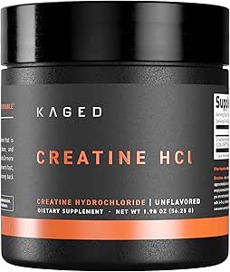 Kaged Kretine HCl Toz, Unflavored, Muscle Building and Recovery Supplement, Patentli Formula, Yüksek ► Toz, 75 Hizmetler