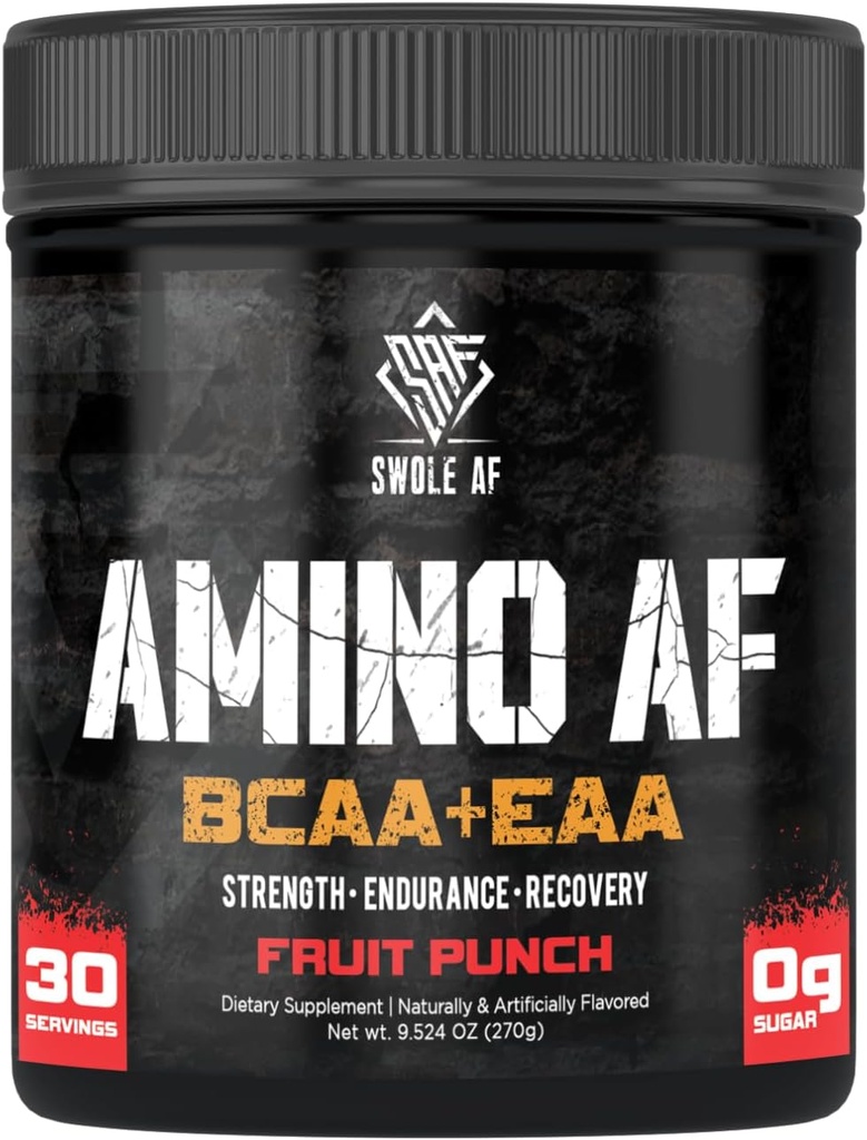 Swole AF | Amino AF BCAA + EAA | Endurance & Recovery için Temel Amino Asitler | Gelişmiş Mood Faster Metabolism için Diyetsel Tamam | Meyve