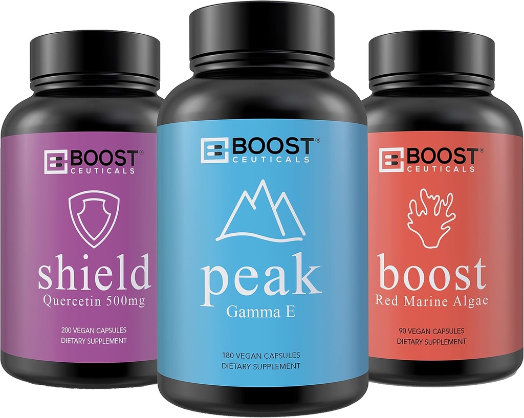 Red Algae Vitamini - Quercetin 500 mg Capsules - Vitamin E400 (3 Şişe)