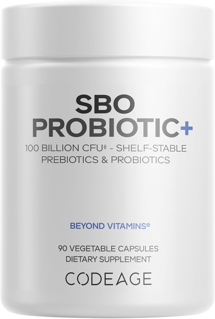 Kodage SBO Probiyotiks, 100 Milyar CFUs Per Servis, Multi Strain Soil Temel Organizmleri ve Organik Fermented Botanical Mix, Raf-Stable, 90 Capsules, Raf-Stable, 90 Capsules