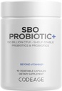 Kodage SBO Probiyotiks, 100 Milyar CFUs Per Servis, Multi Strain Soil Temel Organizmleri ve Organik Fermented Botanical Mix, Raf-Stable, 90 Capsules, Raf-Stable, 90 Capsules