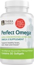 Therabotanics Perfect Omega Fish Oil Supplement EPA & DHA – High Abors, Tempd Omega 3 for Heart, Brain, Eye, & Metabolic Health - Alaskan Fish Oil Softgels - 30 Count (Pack of 1)