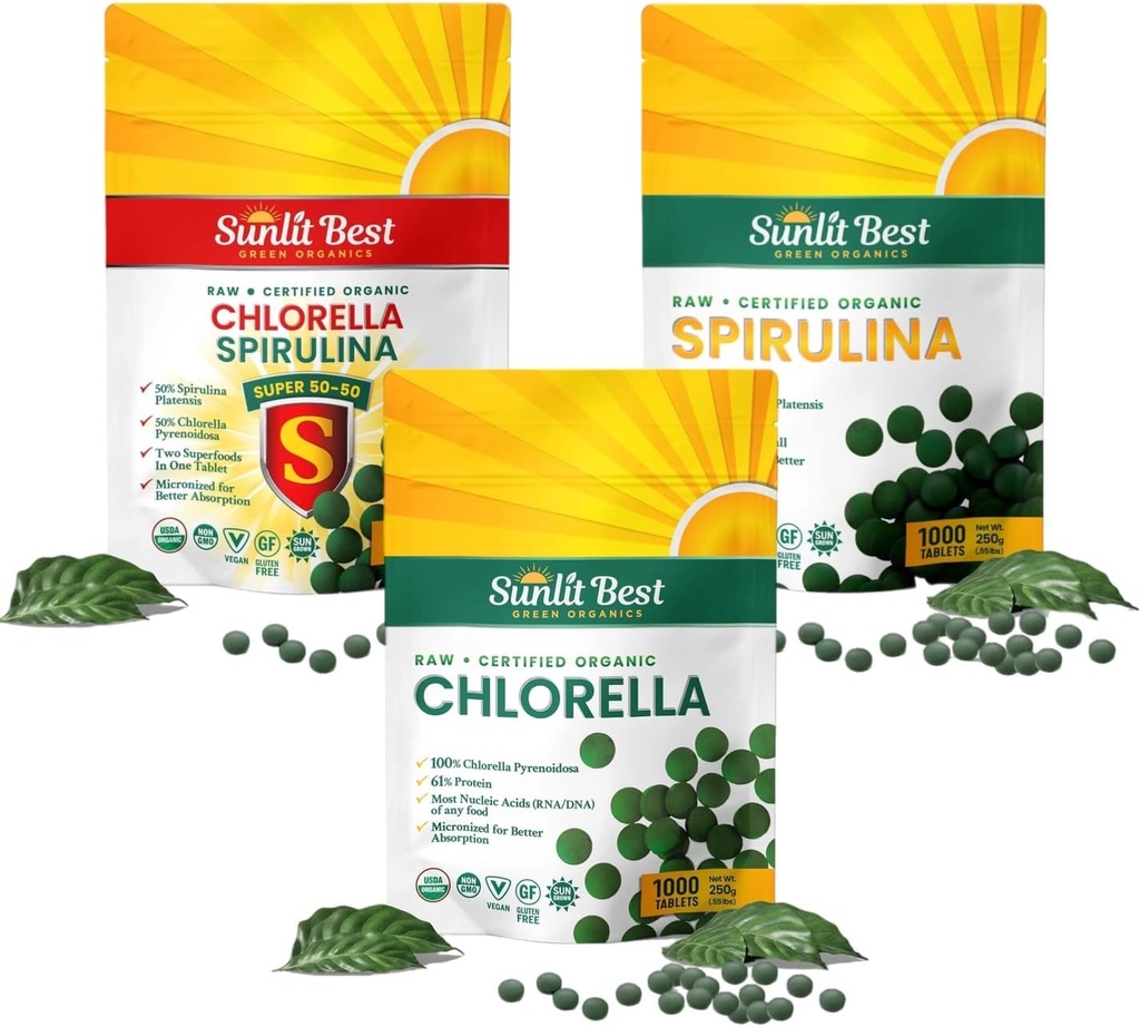 En İyi Ultimate Chlorella & Spirulina Sche | Super Greens Supplements for Immune Support, Gut Health, Mood & Energy