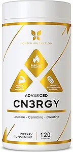 Forma Nutrition Advanced CN3RGY – 120 Κάψουλες, 1000mg L-Λευκίνη, 400mg L-Καρνιτίνη, 400mg Creatine HCl ανά υπηρεσία.