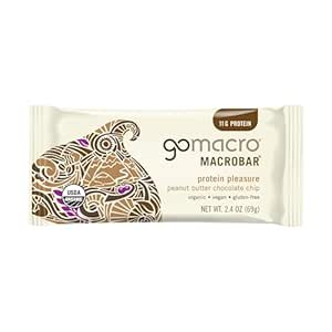 GoMacro, Protein Pleasure Bar, τσιπ σοκολάτας φυστικοβούτυρο, 2,4 oz
