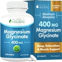 Magnezyum Glycinate 400 mg - 270 Tablet Magnezyum (not Capsules) - 400 mg Elemental Magnezyum - Yüksek Biyo kullanılabilir - Vegan ve Vegetarian - Geliştirilmiş Uyku için, Stres Yardım & Cramp Savunması