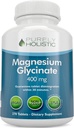 Magnezyum Glycinate 400 mg - 270 Tablet Magnezyum (not Capsules) - 400 mg Elemental Magnezyum - Yüksek Biyo kullanılabilir - Vegan ve Vegetarian - Geliştirilmiş Uyku için, Stres Yardım & Cramp Savunması