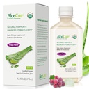 AloeCure USDA Organik Aloe Vera Juice Grape Flavor, 12 Hours of Harvest - Pure Aloe Vera Digestive & Immune Health Supplement, Helps maintain Balanced Stomach Acid, 16.7oz Şişe Şişe