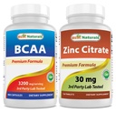 Best Naturals BCAA 3200mg & Κιτρικός ψευδάργυρος 30 mg