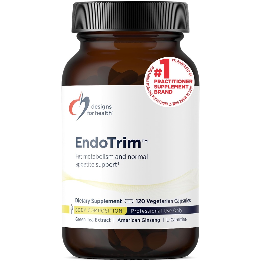 Designs for Health EndoTrim - Πράσινο εκχύλισμα τσαγιού, Garcinia Cambogia, Coleus Forskohlii + L-Carnitine συμπλήρωμα για άνδρες + γυναίκες - Vegan (120 κάψουλες)