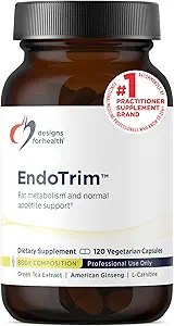 Designs for Health EndoTrim - Πράσινο εκχύλισμα τσαγιού, Garcinia Cambogia, Coleus Forskohlii + L-Carnitine συμπλήρωμα για άνδρες + γυναίκες - Vegan (120 κάψουλες)