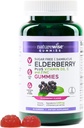 NatureWise Sambucus Elderberry Gummies - Sugar-Free - Daily Immune Support Supplement for Kids and Yetişkinler*, C, D3, çinko - Vegan, Gluten Free, Non-GMO - 90 Count[45-Day Supply]