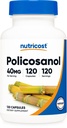 Nutricost Policosanol 40mg, 120 κάψουλες - Χωρίς γλουτένη, μη ΓΤΟ, και χορτοφάγους φιλικό
