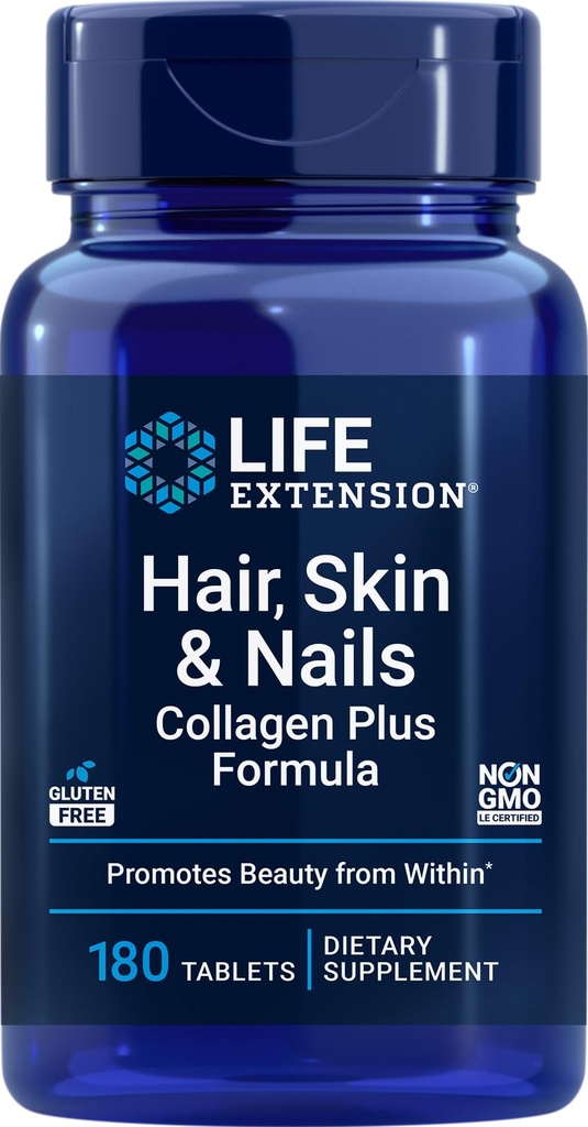 Επέκταση ζωής Μαλλιά, δέρμα & νύχια Collagen Plus Formula, 180 δισκία