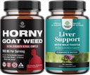 Boyy Goat Weed for Men - Ekstra Güçlü Erkek Stamina & Energy ve Liver Cleanse Detox & Tamir - Silymarin Milk Butle with Dandelion Root Choline Beetroot Artichoke