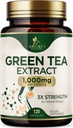 Κάψουλες Εκχύλισμα Πράσινου Τσάι 1000 mg - Standardized 45% EGCG & 98% Polyphenols - 3X Strength Green Tea Hills for Natural Energy - Υποστηρίζει την υγεία της καρδιάς, συμπλήρωμα βοτάνων, Vegan, μη ΓΤΟ - 120 κάψουλες