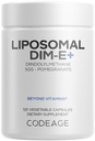 Codeage Liposomal DIM Supplement - 4 Μήνες Προσφορά βιταμίνης DIM και SGS, Ρόδι, Μπρόκολο, Ισομερή Βιταμίνης Ε Τοκοφερόλες Alpha Beta Gamma Delta - Liposomal Formula - Χωρίς γλουτένη - 120 Κάψουλες