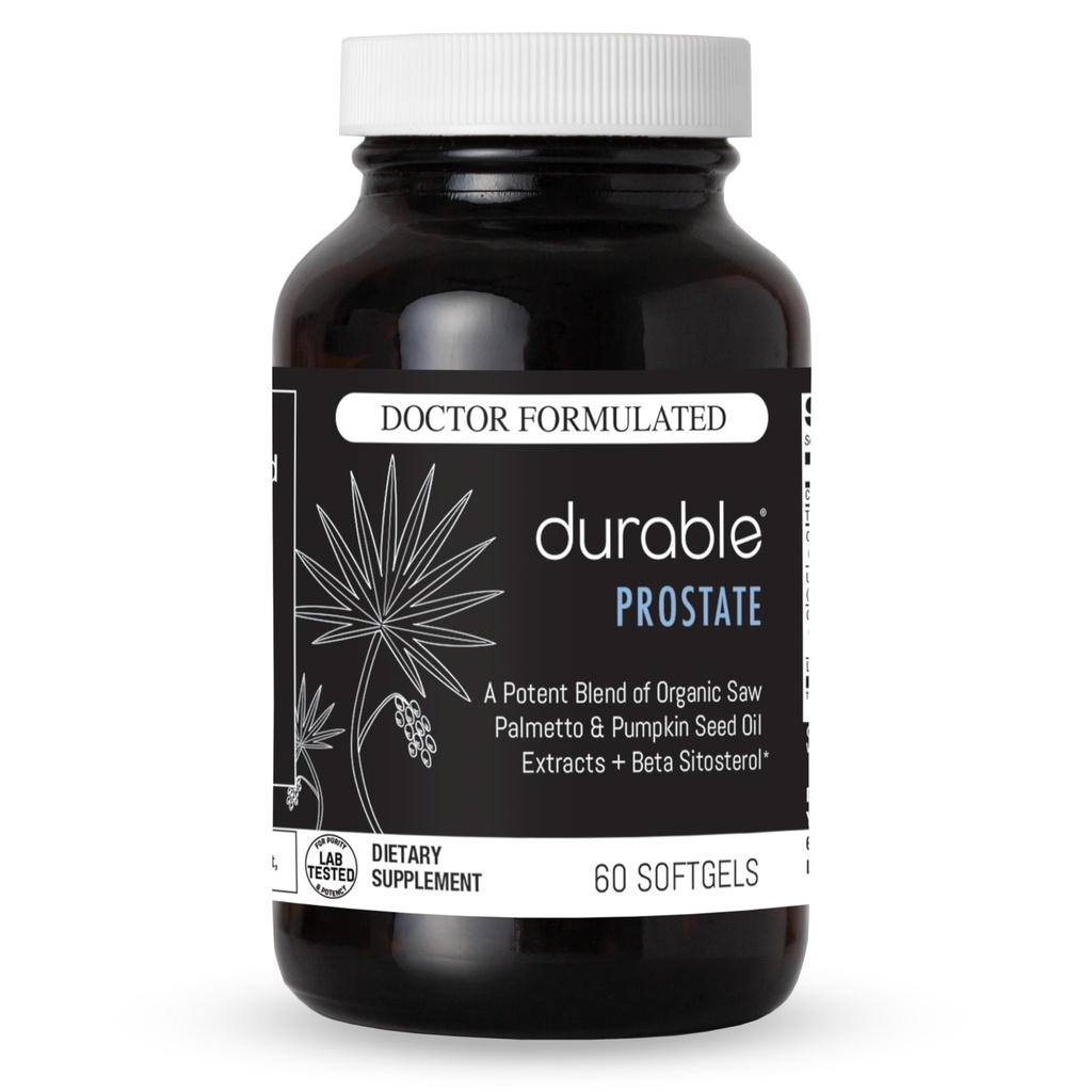 Dayanıklı Prostate – Organik USPlus Saw Palmetto + Beta-Sitosterol – Erkeklerin Prostate Health, Bladder Function & Flow- Doctor-Formated, Made in USA – 30 Day Supply (60 Softgels)