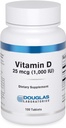Douglas Laboratories Vitamin D 25 mcg (1,000 IU) - D3 Vitamin - Immune Support, Bone Health & Tooth Health* - D Vitamini Cholecalciferol - 100 Tablet