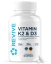 REVIVE MD Βιταμίνη D3 & K2 - Υποστηρίζει την υγεία των οστών & μυϊκή δύναμη - K2 & D3 συμπλήρωμα βιταμίνης για τις γυναίκες & άνδρες υγεία & λειτουργία του εγκεφάλου