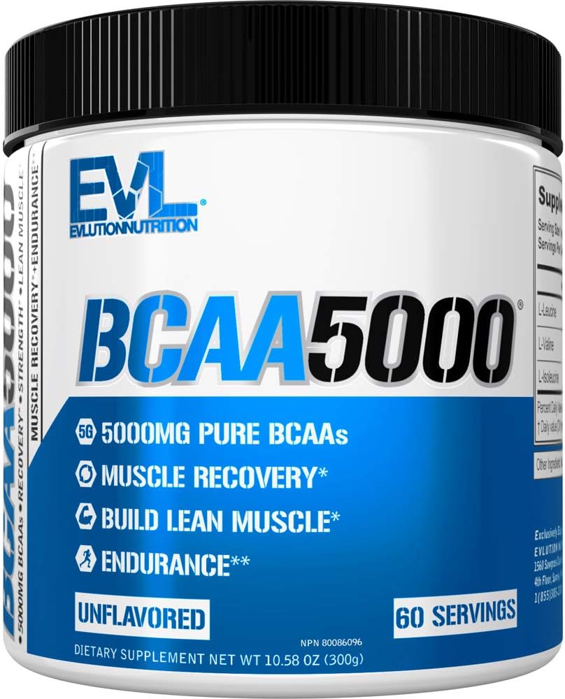 Evlution EVL BCAAs replicas Toz - BCAA Toz Post Workout Recovery Drink and Stim Free Pre Workout Energy Drink Toz - 5g Branched Chain Dee Acids Supplement for Men - Unflavored Toz