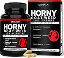 Horny Goat Biz Erkekler ve Kadınlar için - [20% Icariins Max Strength] - Stamina, Endurance, Circulation, Joint & Back Support - Maca Root, BTC, Yohimbine, Tribulus, L-Arginine - ABD Made - 60