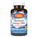 Carlson - en fazla Omega 2000, 2000 mg Omega-3 Fatty Acids Including EPA ve DHA, Wild-Caught, Norveç Fish Oil Supplement, Sustainable Sourced Fish Oil Capsules, Lemon, 60 Softgels