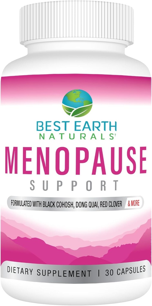 Best Earth Naturals Εμμηνόπαυση Υποστήριξη για Hot Flashs, Mood Swings, Night Sweats, Healthy Hormon Levels and More. Φτιαγμένο με μαύρο Cohosh, chasteberry & More