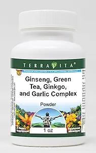Ginseng, Green Tea, Ginkgo ve Complex Kompleksi Toz (1 oz, ZIN: 517068)