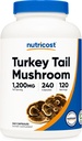 Nutricost Turkey Tail Mushroom Capsules 1200 mg, 120 Hizmet (240 Capsules) - Gluten Free, Non-GMO ve Vegetarian Friendly Friendly