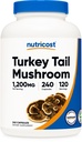 Nutricost Turkey Tail Mushroom Capsules 1200 mg, 120 Hizmet (240 Capsules) - Gluten Free, Non-GMO ve Vegetarian Friendly Friendly