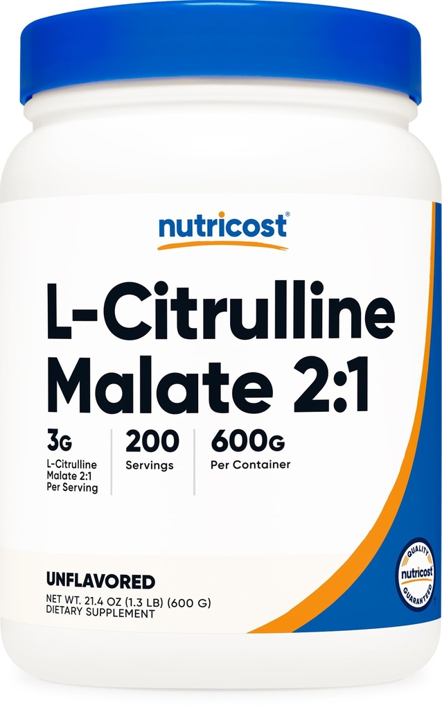 Nutricost L-Citrulline Malate (2: 1) Toz (600 Grams)