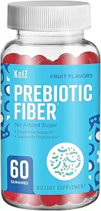 KelZ Prebiyotik Fiber Supplement Gummies, Meyve Flavors, 60 Kont (1.5 km)