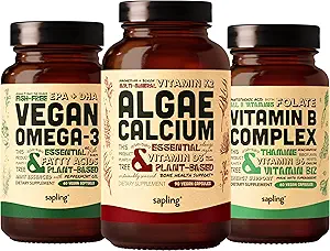 Algaeuba & Vegan Omega 3 & Vitamin B Kompleksi - Red Algae, Plant Based DHA & EPA Fatty Asits, Essential B Vitaminleri