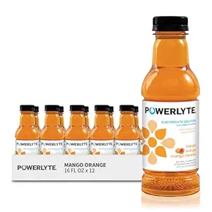 Sport Hydration Electrolyte Solution Drink for Rehidr | Mango Orange | 16 Fl Oz | 12Pack
