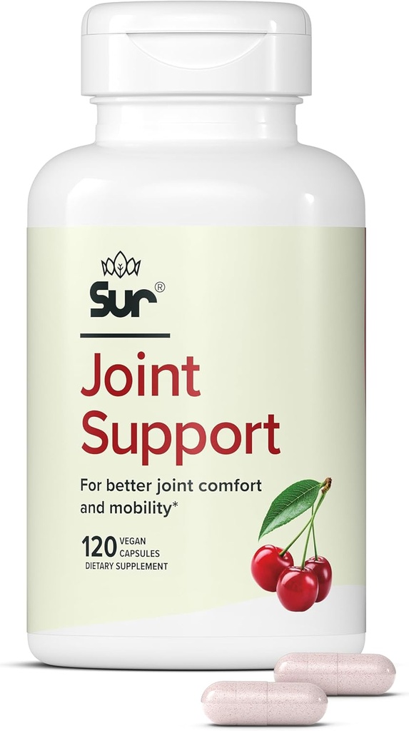 Sur Joint Support FruiteX-B Tart Cherry Capsules - Vegan Daha İyi Ortak Konfor ve Hareketlilik için Yardım - Tüm Tart Cherry vedis Fructoborate, Kas Recovery (120 Capsules)