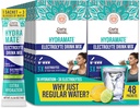 GuruNanda Hydramate Hydration Support Drink Mix - Ηλεκτρολυτικά Powder Packets για Αφυδάτωση, Άσκηση & Ενέργεια - Όχι Προστιθέμενα γλυκαντικά, Μη ΓΤΟ, Φυσικό άρωμα λεμόνι Lime - 48 Count (0.56 oz Κάθε)
