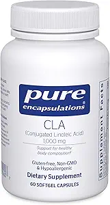 Pure Encapsulations CLA (Conjugated Linoleic Acid) 1000 mg | Egzersizle Sağlıklı Vücut Kompozisyonu * | 60 Softgel Capsules