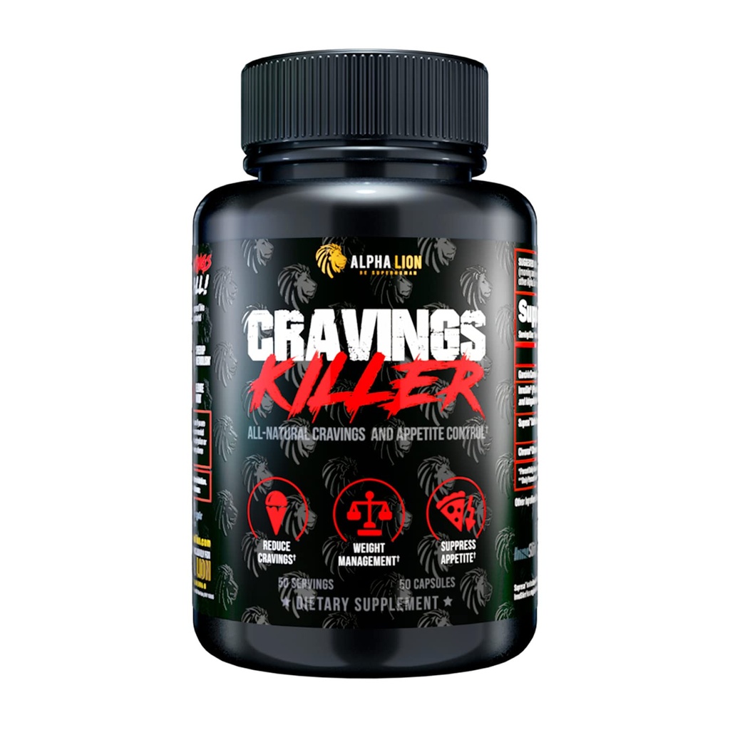 Alfa Lion Cravings Killer Supplement with Saffron Extract & Garcinia Cambogia Extract for Metabolism & Diyet Support, Helps Control Hunger & More (50 Capsules)