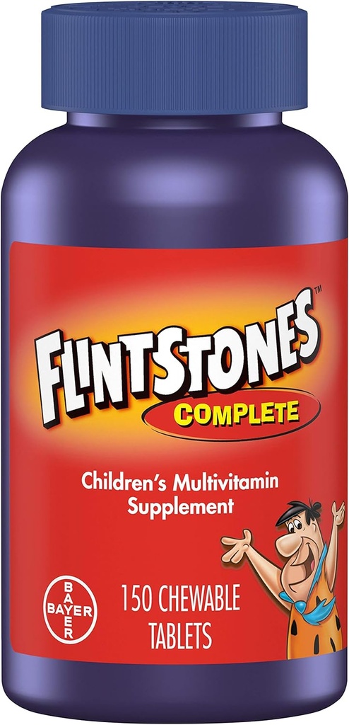 Flintstones Chewable Kids Vitamins, Demir, Kalsiyum, C vitamini, Vitamin D & daha fazla, 150ct