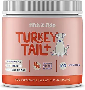 Türkiye Tail Mushroom + Köpekler için Probiyotikler – Lump & Lipoma Desteği, Gut & Immune Health, Energy & Vitality – Reishi + Türkiye Tail Toz, 100 Hizmet