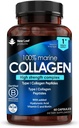 Pure Marine Collagen 100% Marine Collagen Type 1 1300 mg - Hydrolysed Collagen Hydro Hyaluronic Acid & Vitamin C, High Strength Collagen Supplements for Women and Men, 60 Tabletler