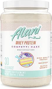Alani Nu Whey proteini Toz Confetti Kek | Low Sugar & Digestive Enzymes | Meal Change Toz | Low Fat Low Carb Whey Isolate proteini