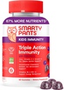 SmartyPants Kids Immity Gummies Elderberry: Παιδικό συμπλήρωμα υποστήριξης ανοσοποιητικών, Βιταμίνη C, Βιταμίνη D, Βιταμίνες B6 & B12 και Ψευδάργυρος, Χωρίς γλουτένη, Γλουτένη Elderberry, 60 Count (30 Day Supply)